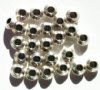 25 4x7mm Antique Silver UFO Metal Spacer Beads